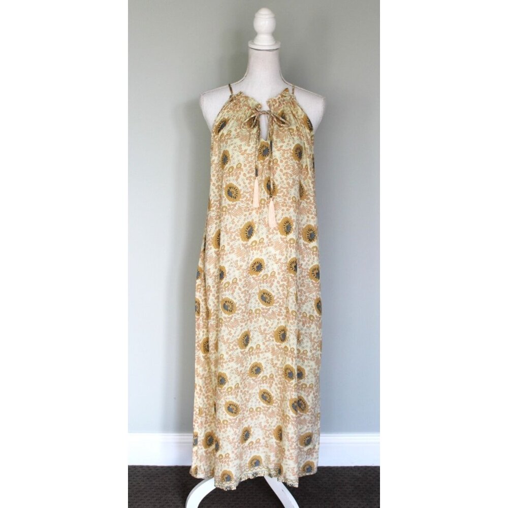 NATALIE MARTIN Marlien Maxi Dress Vintage Floral Sand, Size S Small